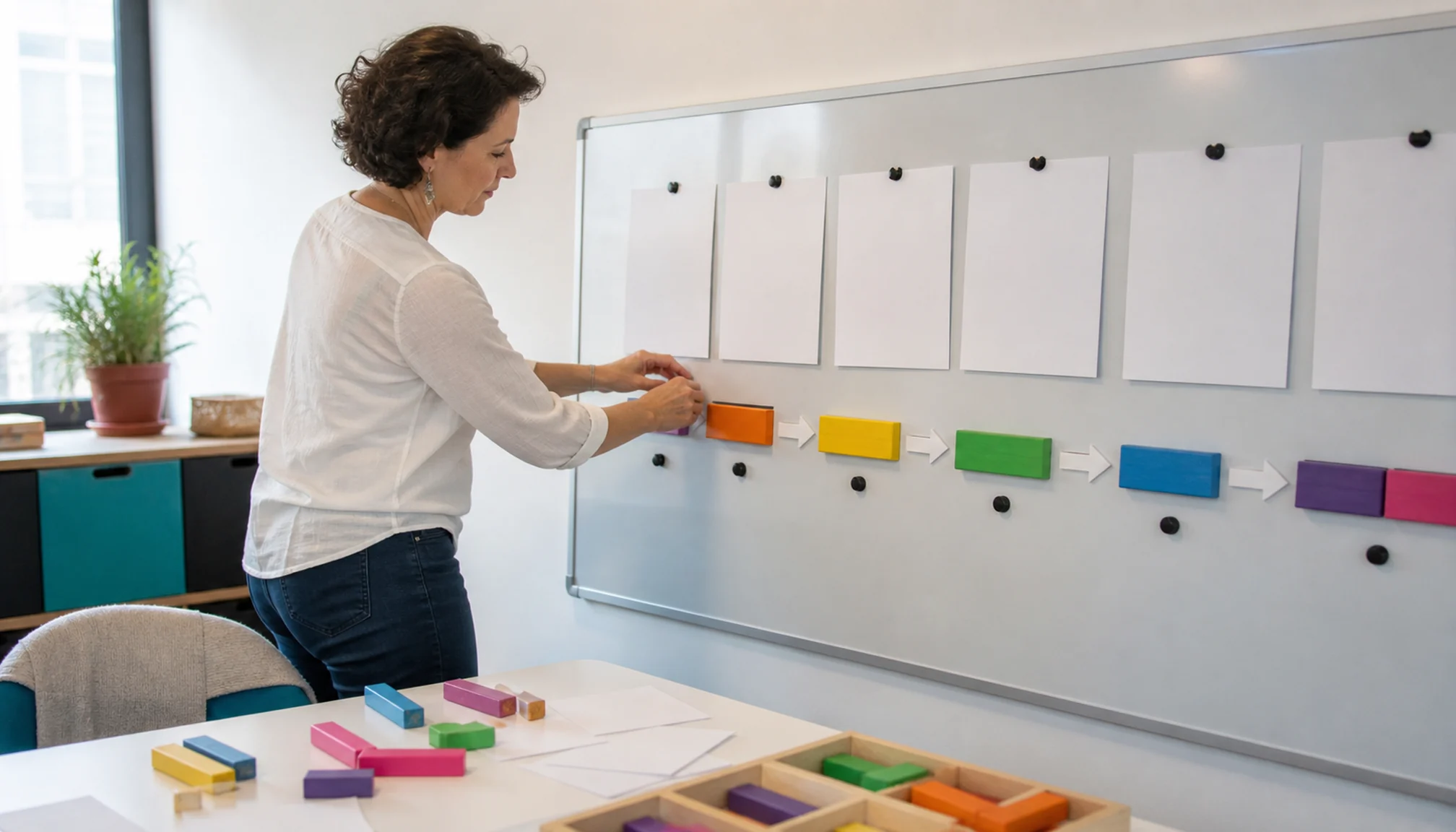 Conseillère préparant un parcours de progression