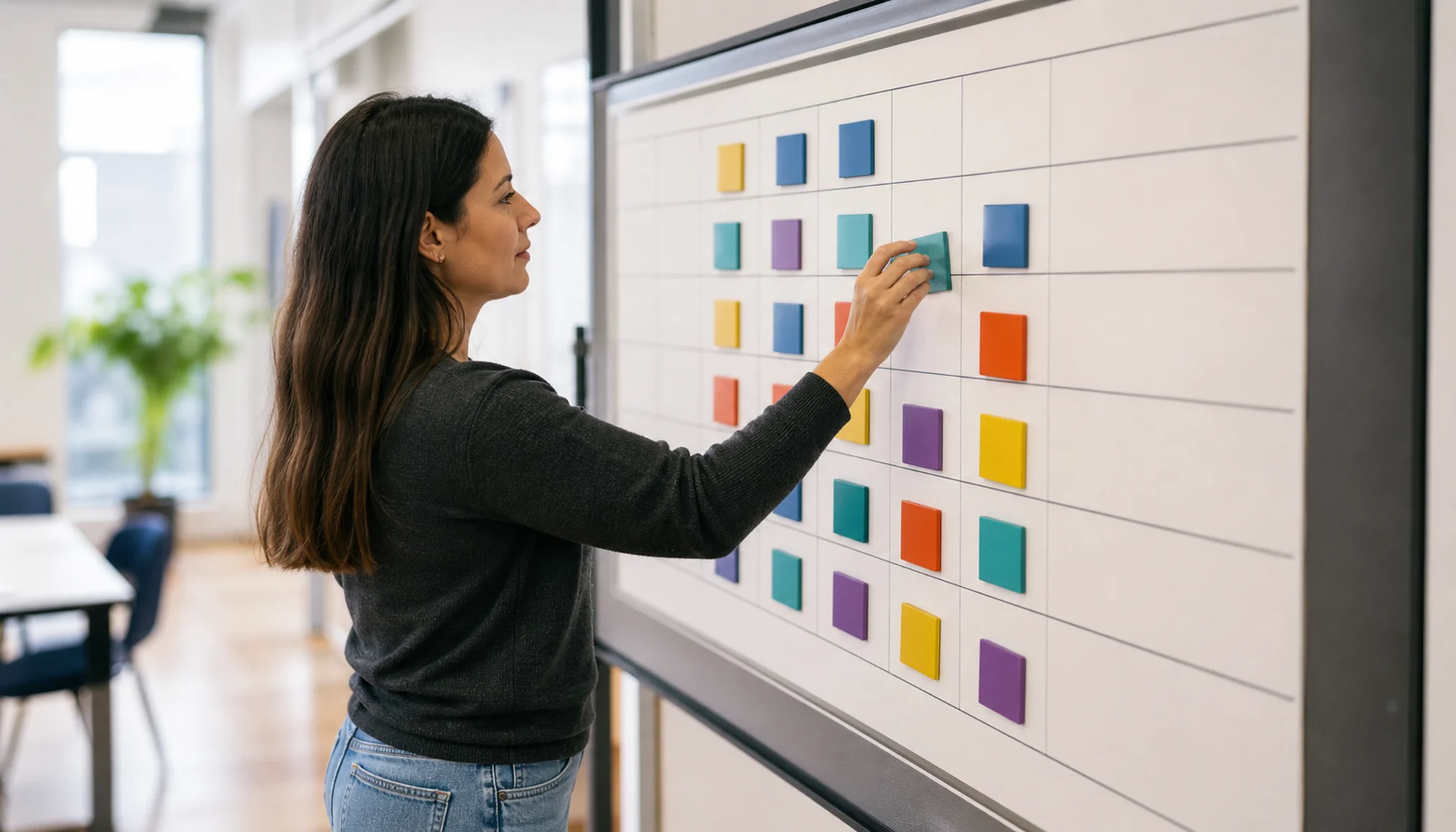 Apprenante organisant des données dans une grille magnétique
